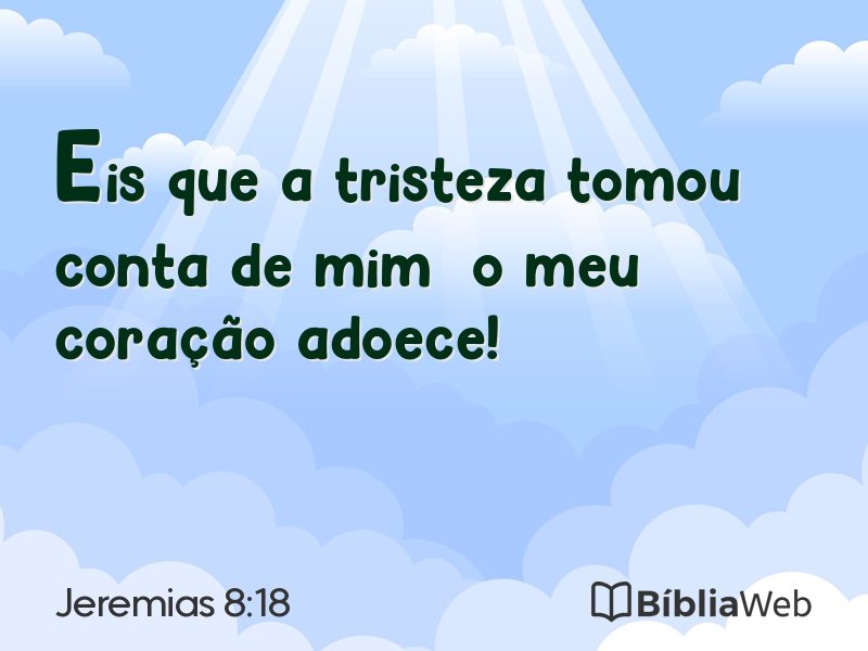 Jeremias 8:18 em imagem para compartilhar