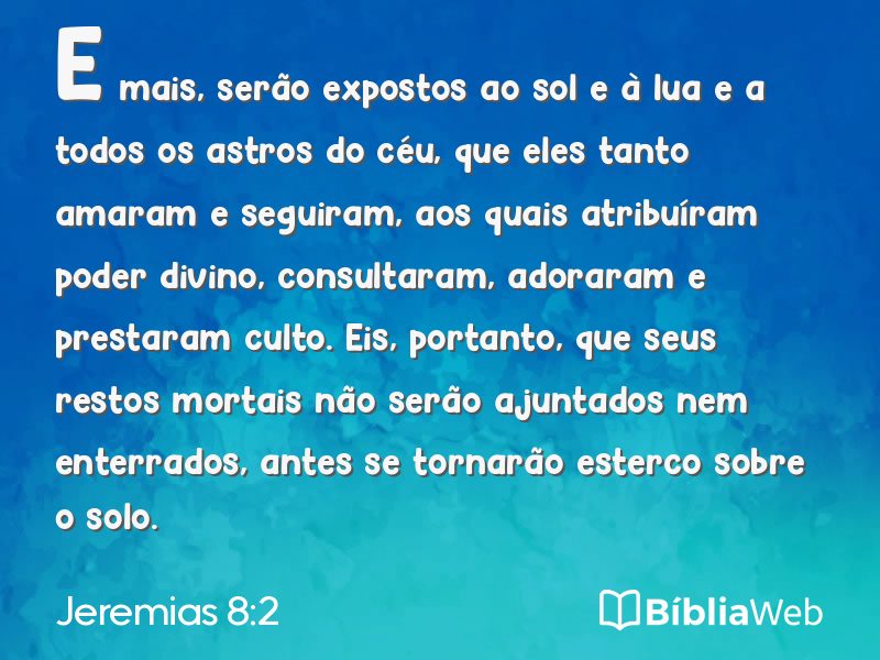 Jeremias 8:2 em imagem para compartilhar