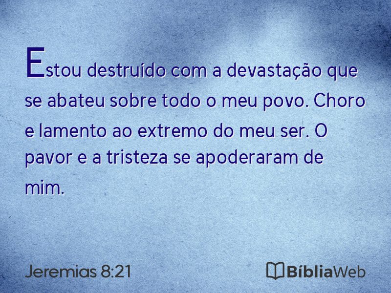 Jeremias 8:21 em imagem para compartilhar