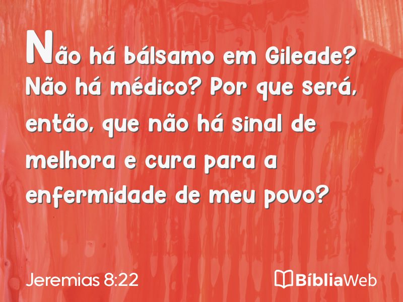 Jeremias 8:22 em imagem para compartilhar