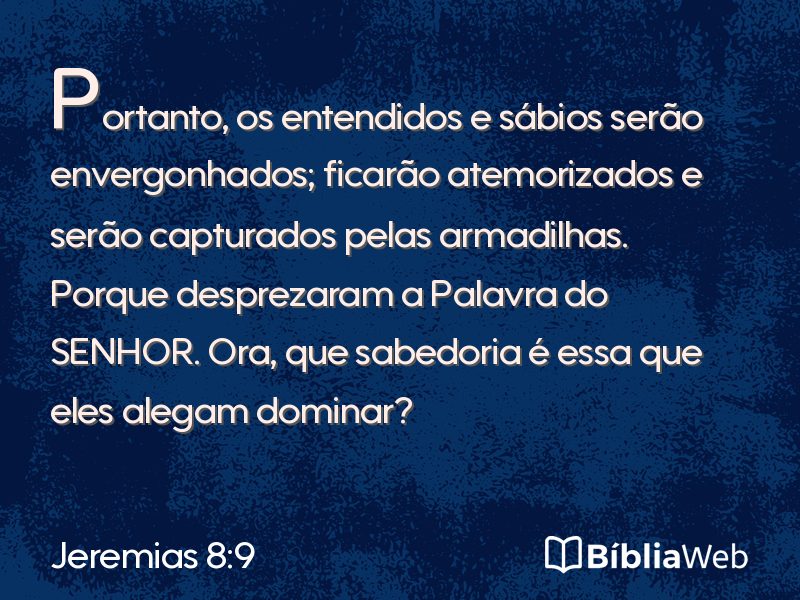 Jeremias 8:9 em imagem para compartilhar