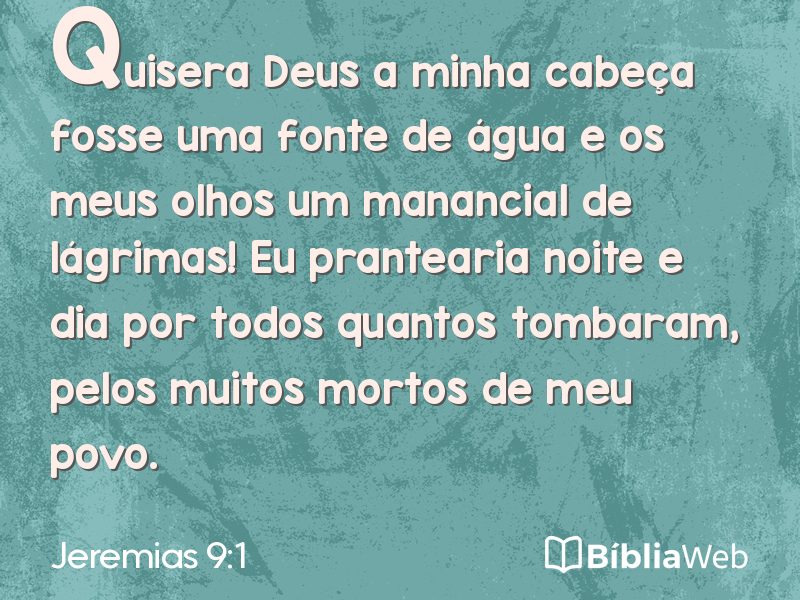 Jeremias 9:1 em imagem para compartilhar