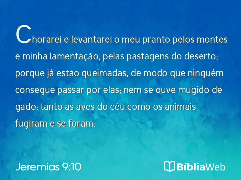 Jeremias 9:10 em imagem para compartilhar