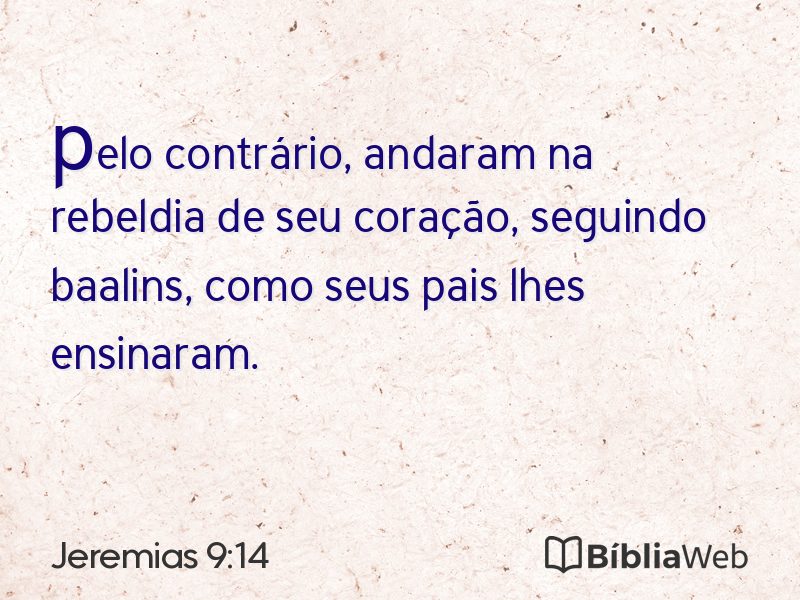 Jeremias 9:14 em imagem para compartilhar