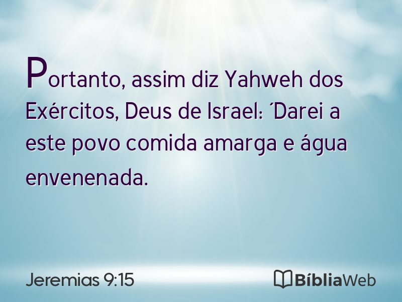 Jeremias 9:15 em imagem para compartilhar