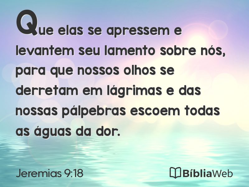 Jeremias 9:18 em imagem para compartilhar