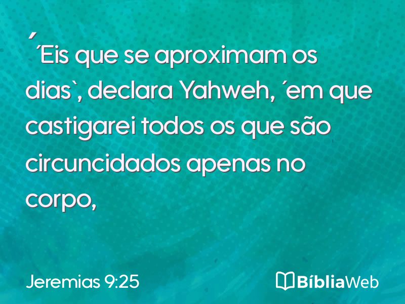 Jeremias 9:25 em imagem para compartilhar