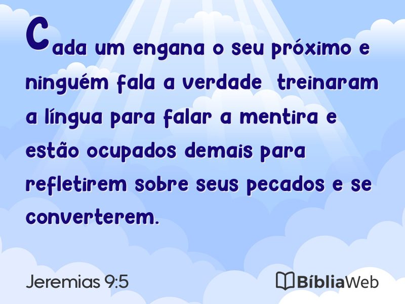 Jeremias 9:5 em imagem para compartilhar