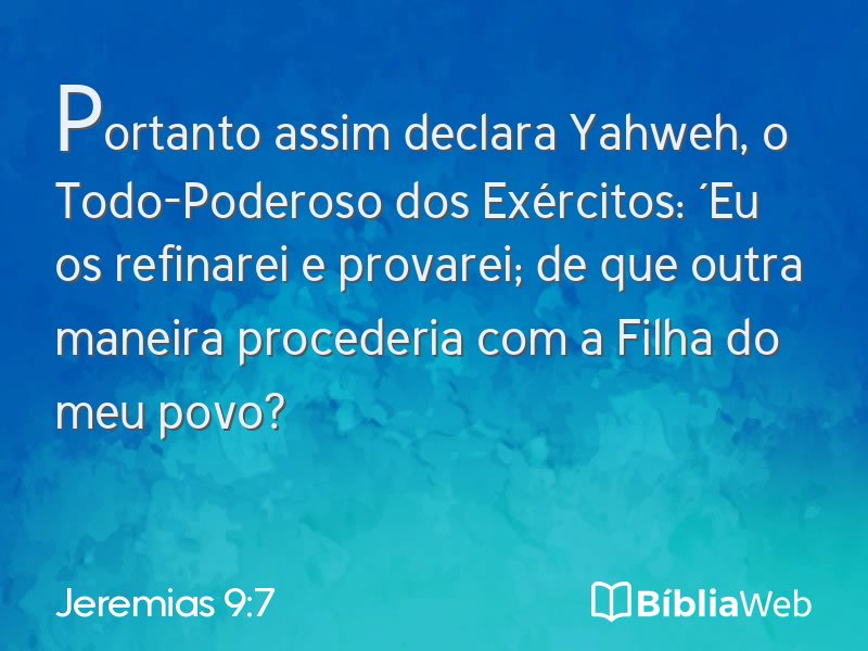 Jeremias 9:7 em imagem para compartilhar