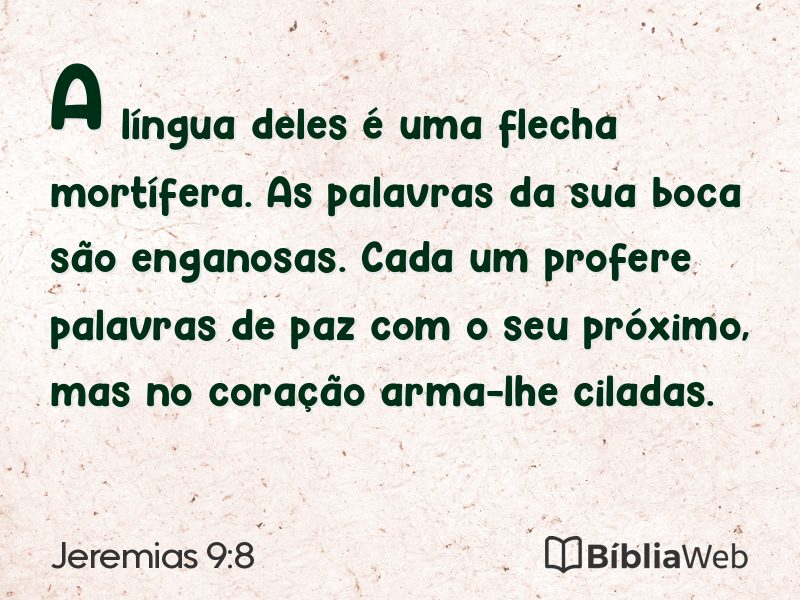 Jeremias 9:8 em imagem para compartilhar