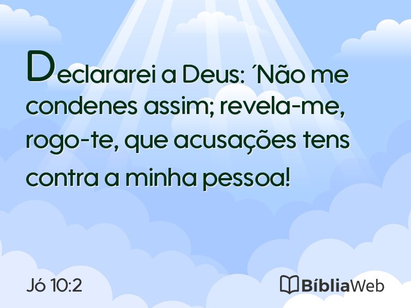 Jó 10:2 em imagem para compartilhar