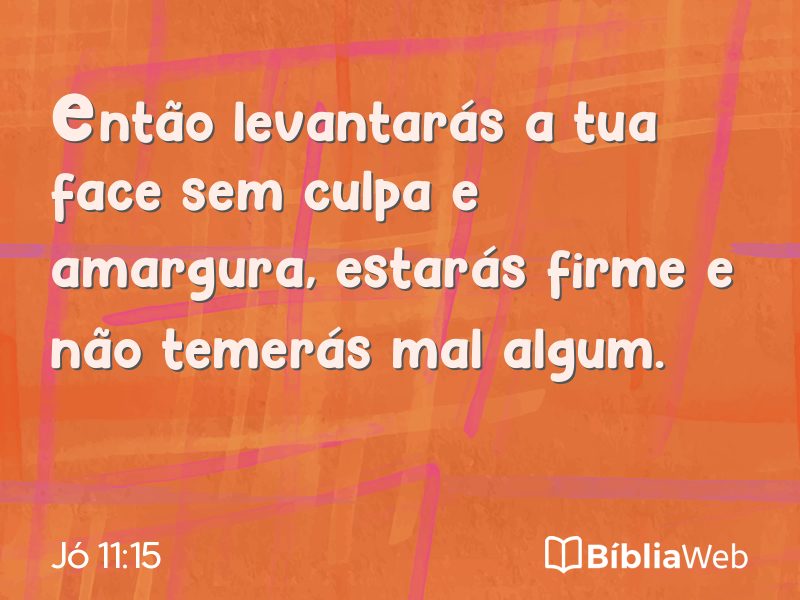 Jó 11:15 em imagem para compartilhar