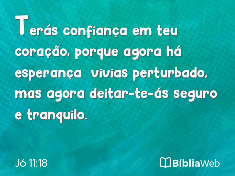 Jó 11:18 em imagem para compartilhar