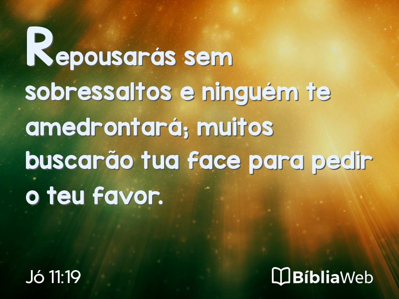 Jó 11:19 em imagem para compartilhar