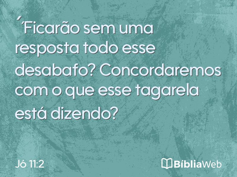 Jó 11:2 em imagem para compartilhar