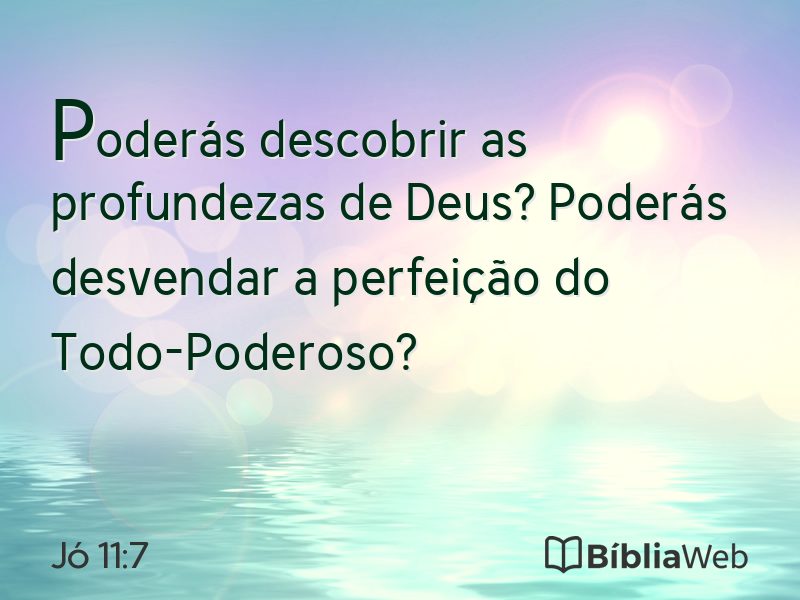 Jó 11:7 em imagem para compartilhar