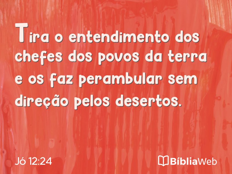 Jó 12:24 em imagem para compartilhar