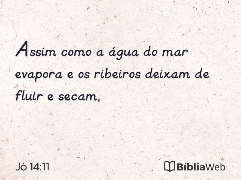 Jó 14:11 em imagem para compartilhar