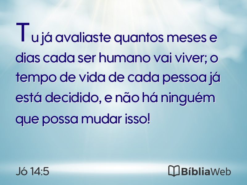 Jó 14:5 em imagem para compartilhar