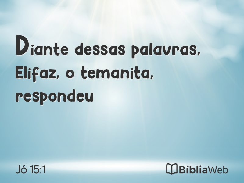 Jó 15:1 em imagem para compartilhar