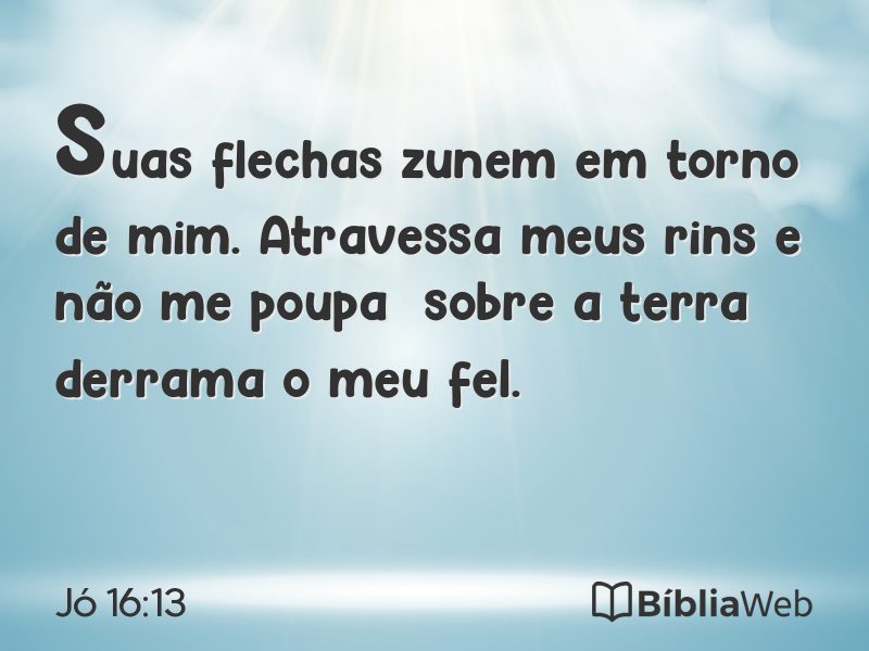 Jó 16:13 em imagem para compartilhar
