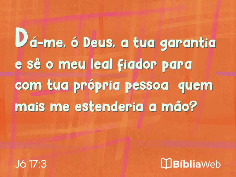 Jó 17:3 em imagem para compartilhar