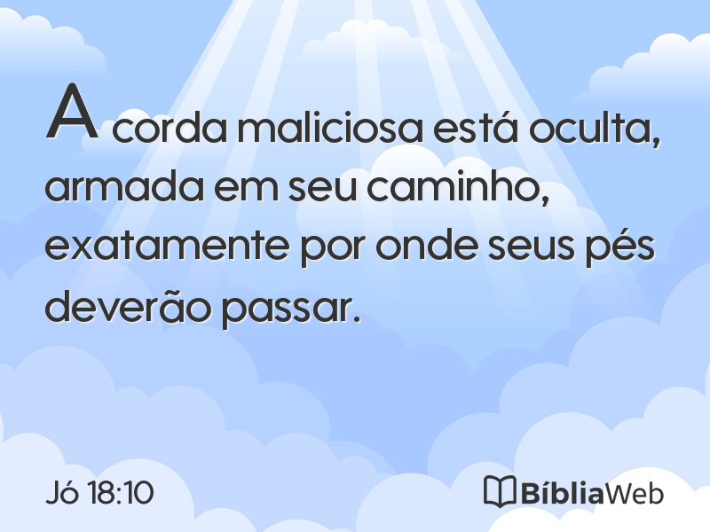 Jó 18:10 em imagem para compartilhar