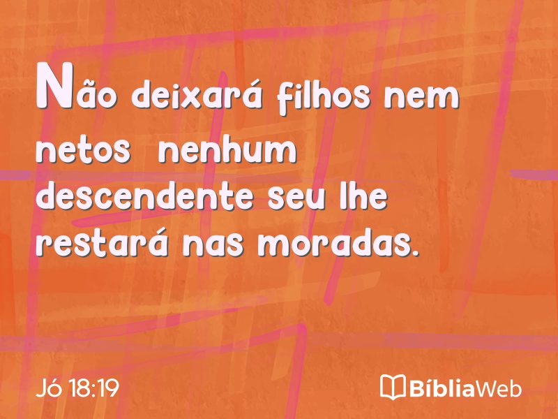 Jó 18:19 em imagem para compartilhar
