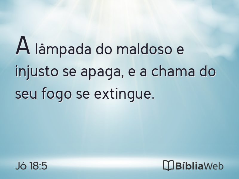 Jó 18:5 em imagem para compartilhar