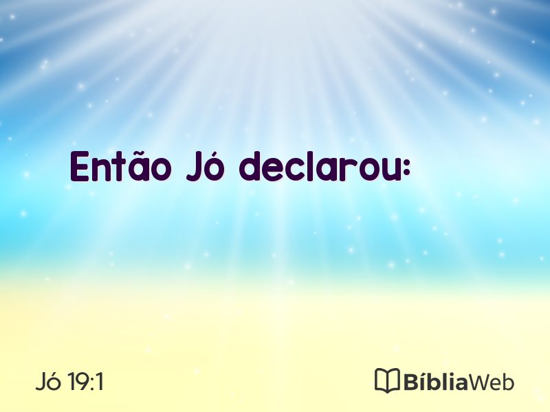 Jó 19:1 em imagem para compartilhar