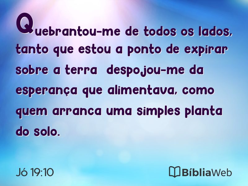 Jó 19:10 em imagem para compartilhar