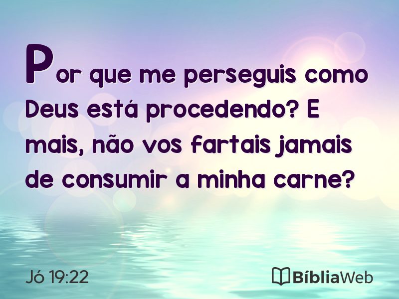 Jó 19:22 em imagem para compartilhar