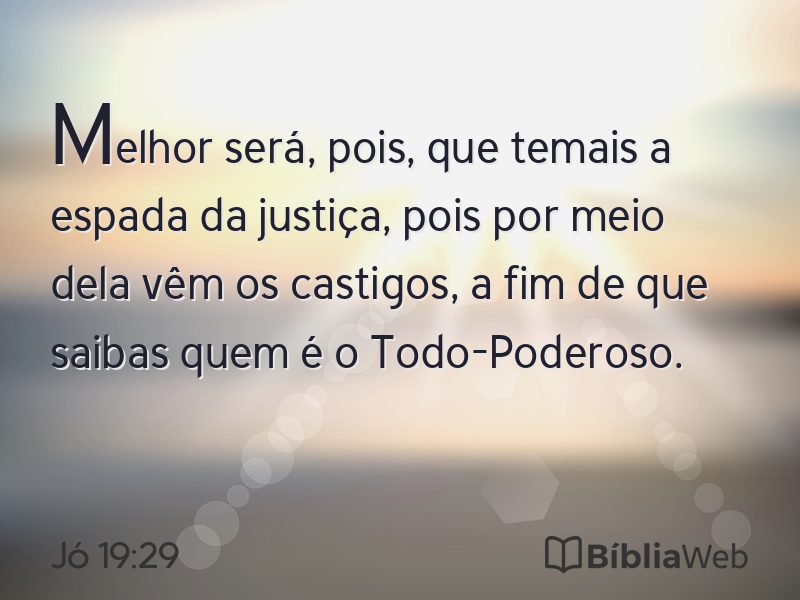 Jó 19:29 em imagem para compartilhar