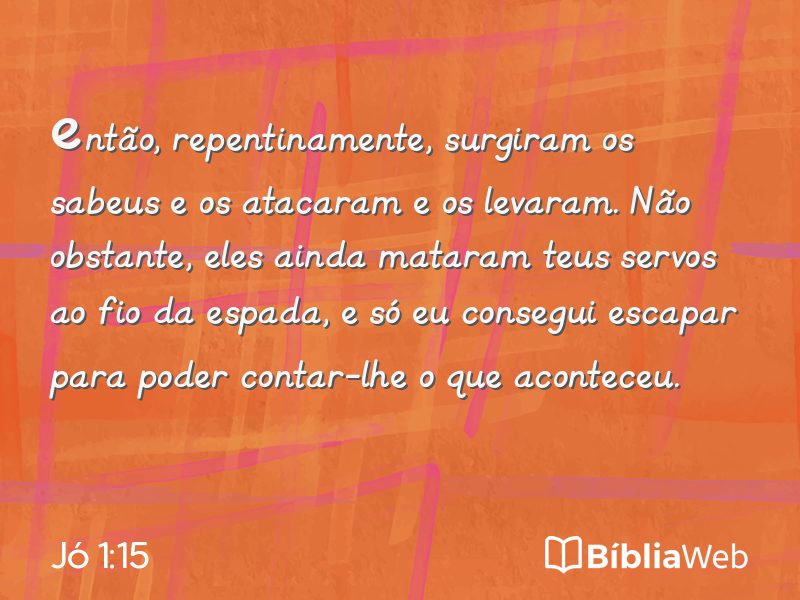 Jó 1:15 em imagem para compartilhar