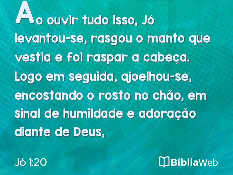 Jó 1:20 em imagem para compartilhar