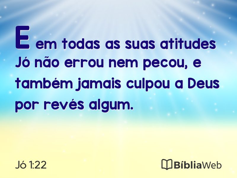 Jó 1:22 em imagem para compartilhar