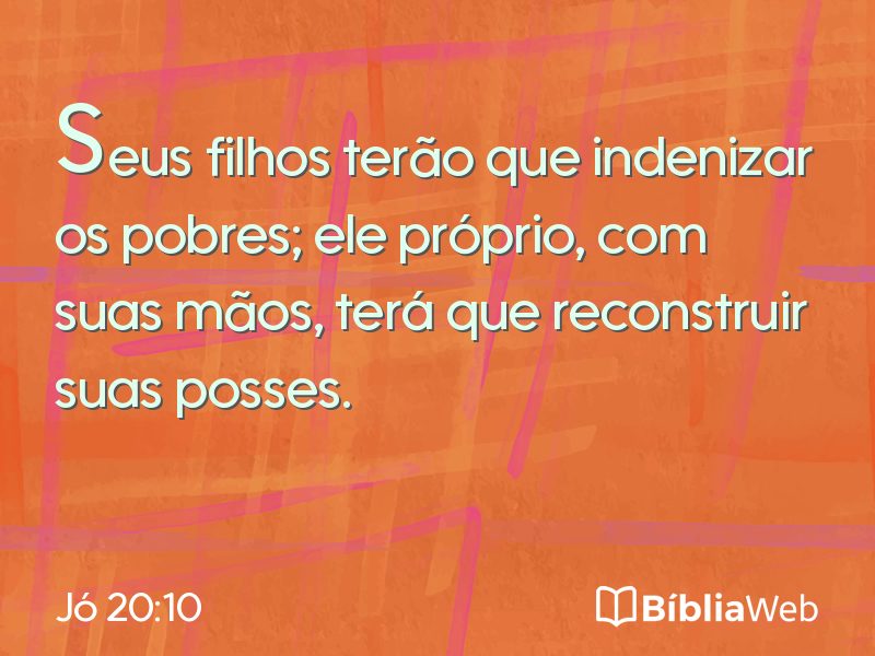 Jó 20:10 em imagem para compartilhar