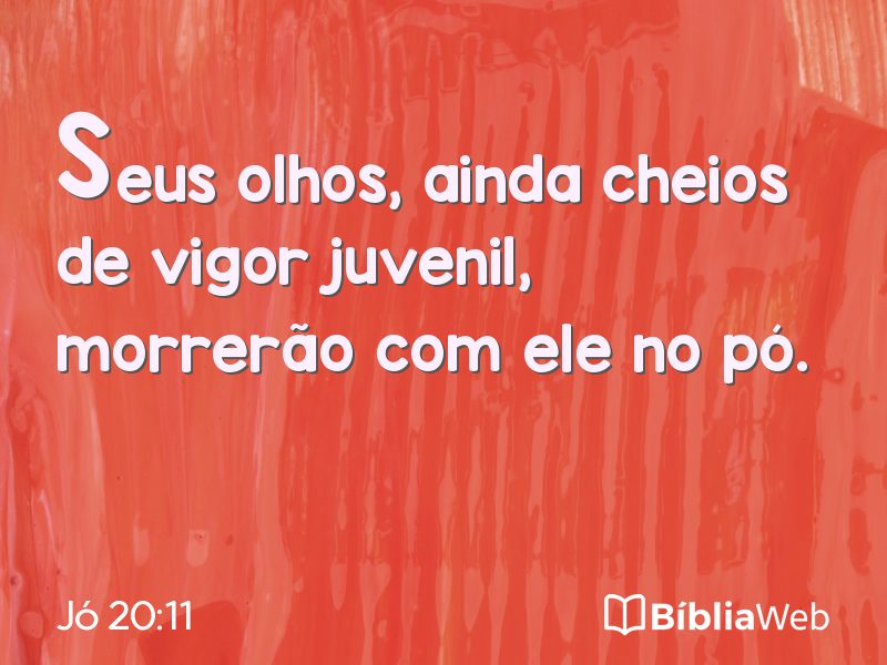 Jó 20:11 em imagem para compartilhar