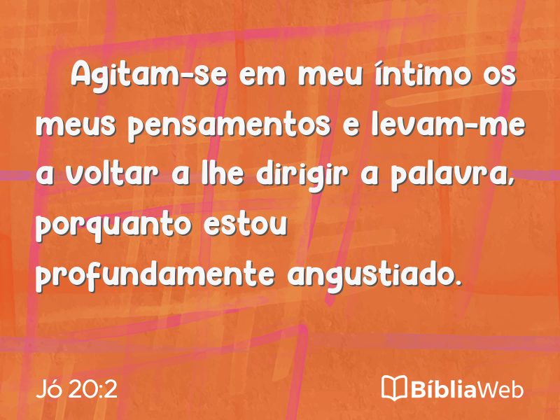 Jó 20:2 em imagem para compartilhar