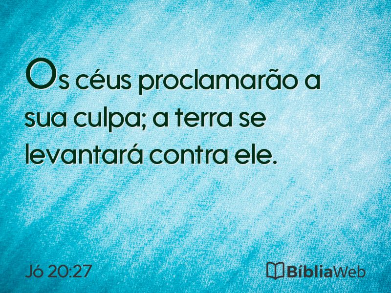 Jó 20:27 em imagem para compartilhar