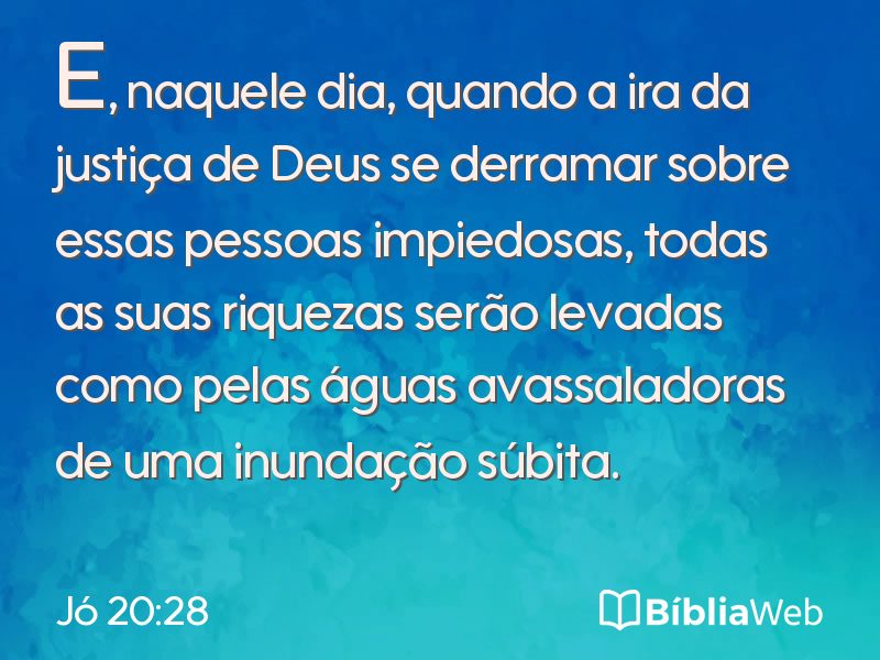 Jó 20:28 em imagem para compartilhar