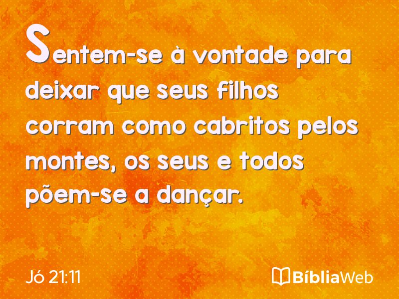 Jó 21:11 em imagem para compartilhar