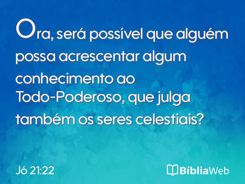 Jó 21:22 em imagem para compartilhar