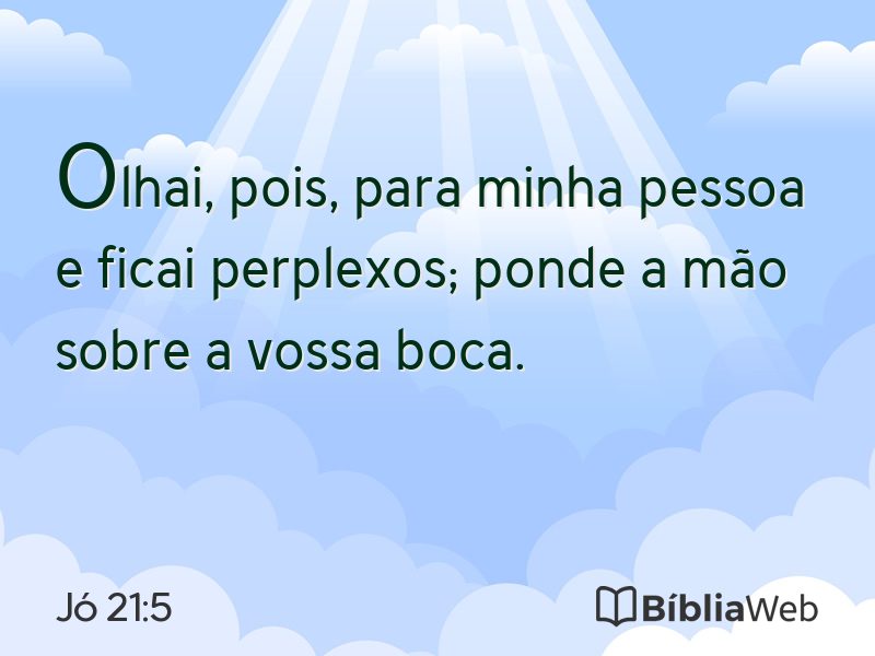 Jó 21:5 em imagem para compartilhar