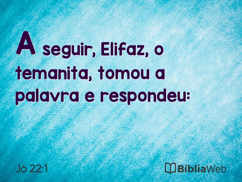 Jó 22:1 em imagem para compartilhar