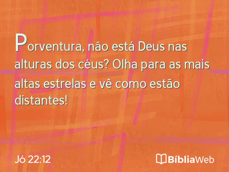 Jó 22:12 em imagem para compartilhar