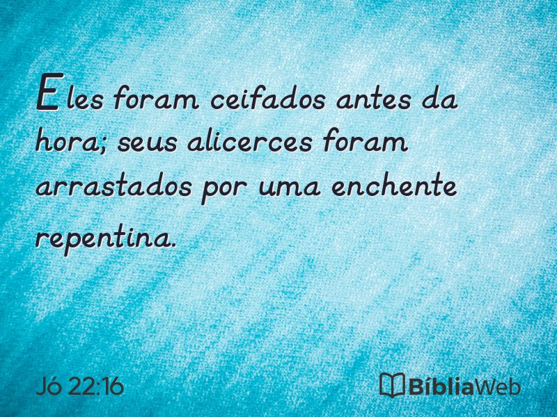 Jó 22:16 em imagem para compartilhar