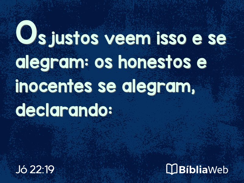 Jó 22:19 em imagem para compartilhar