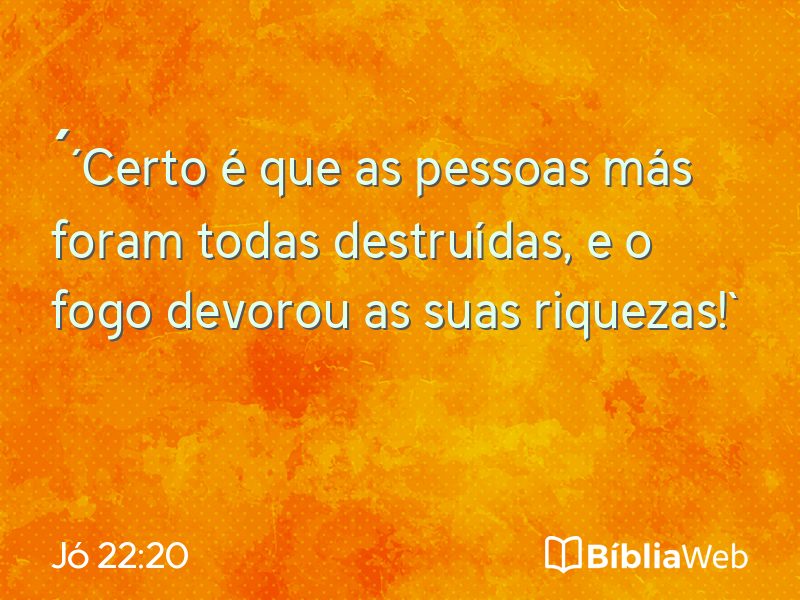 Jó 22:20 em imagem para compartilhar