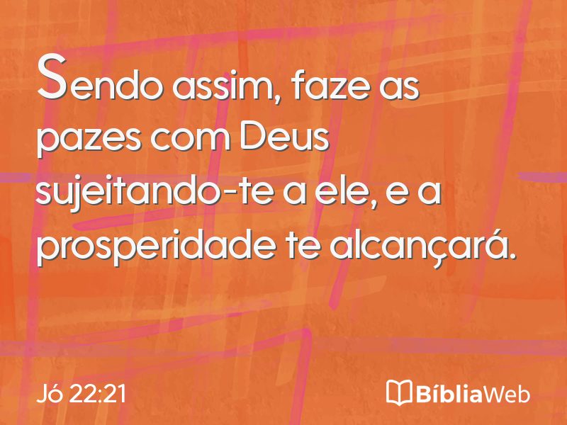 Jó 22:21 em imagem para compartilhar